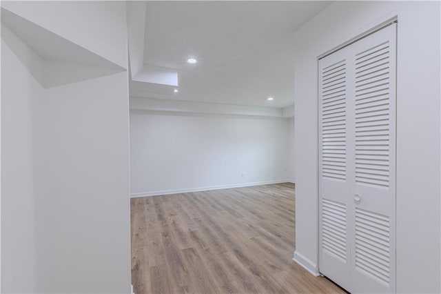 159 Aztec Way SE, Acworth, GA 30102 - finished below grade area featuring recessed lighting, light wood-style flooring, and baseboards