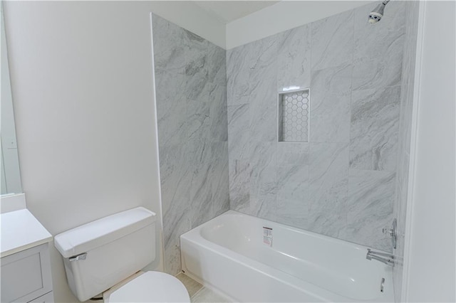 159 Aztec Way SE, Acworth, GA 30102 - bathroom with toilet, vanity, and  shower combination