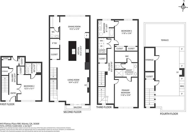 443 Plateau Pl NW, Atlanta, GA 30309 - floor plan