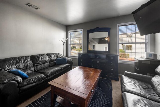 carpeted bedroom with a tray ceiling and ceiling fan