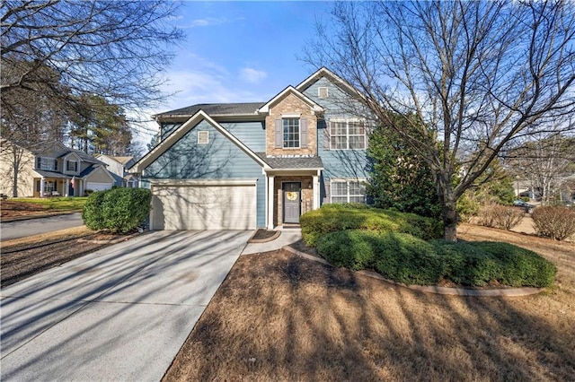 view of front of home featuring a garage