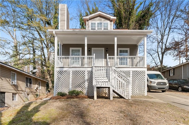 view of front of house featuring a porch