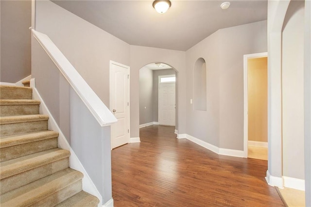 entryway featuring wood-type flooring