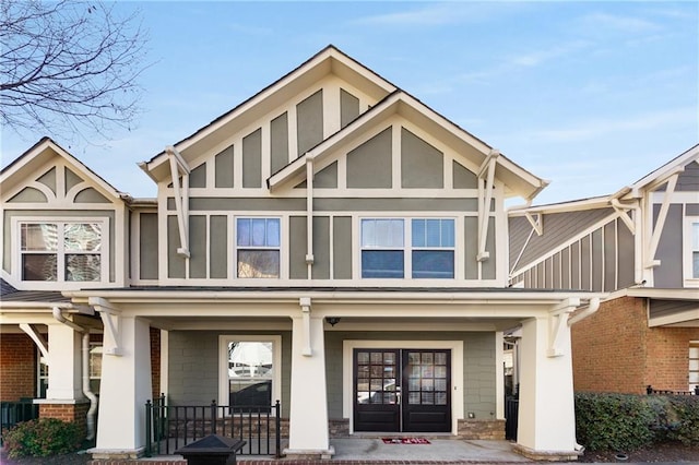 view of front of house with covered porch