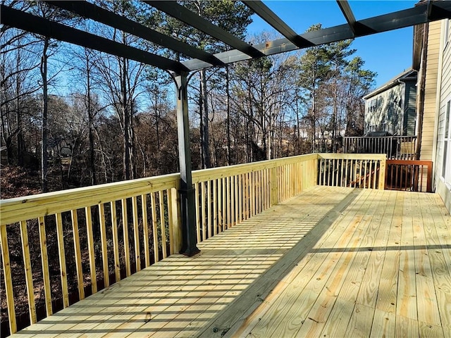 deck with a pergola