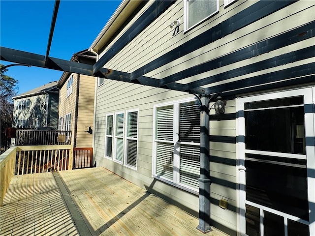 view of wooden deck