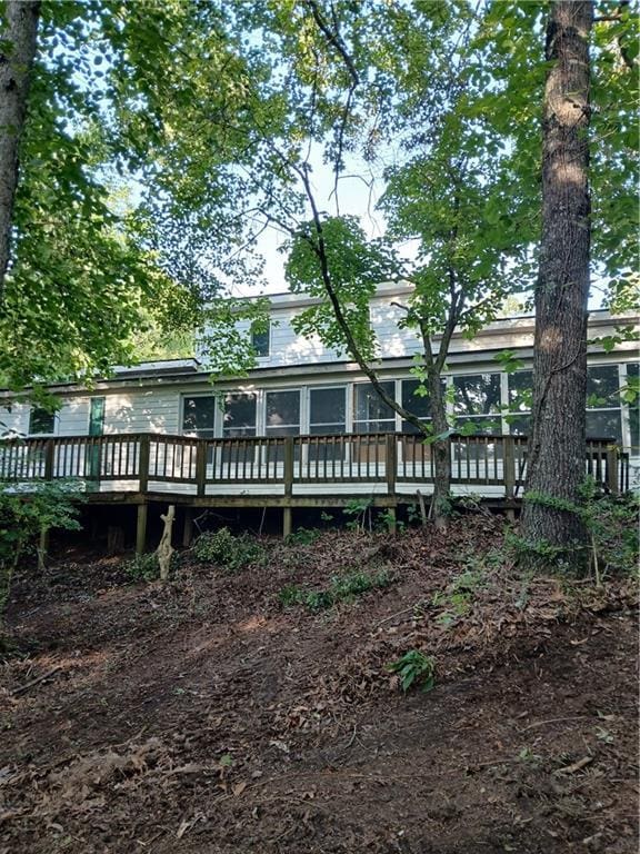 2218 Etowah River Rd, Dawsonville, GA 30534 - rear view of house with a deck