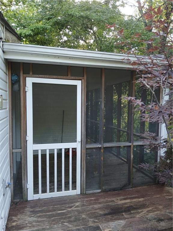 2218 Etowah River Rd, Dawsonville, GA 30534 - doorway to property featuring a wooden deck