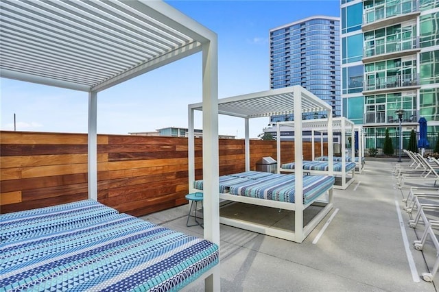 view of patio / terrace with a pergola