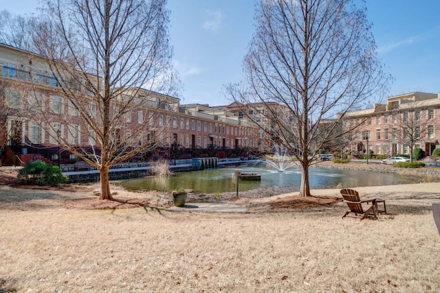 view of property's community featuring a water view