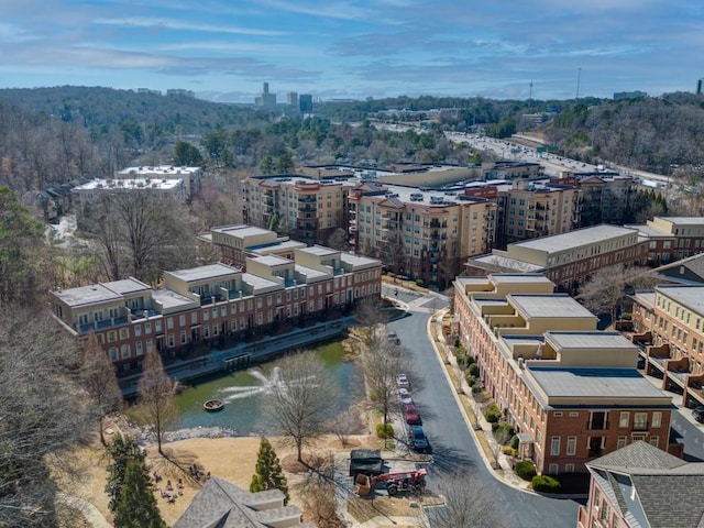 aerial view with a view of city