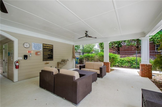 1965 Nocturne Dr Unit 1306A, Alpharetta, GA 30009 - view of patio / terrace with outdoor lounge area and ceiling fan
