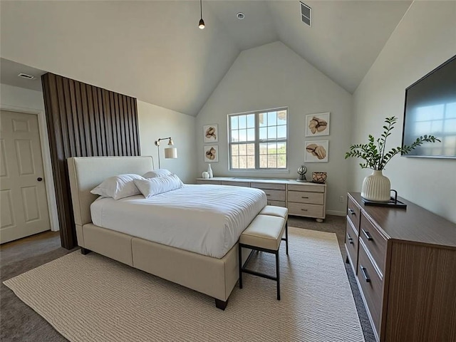 2873 Shoals Hill Ct, Dacula, GA 30019 - bedroom with vaulted ceiling and light carpet
