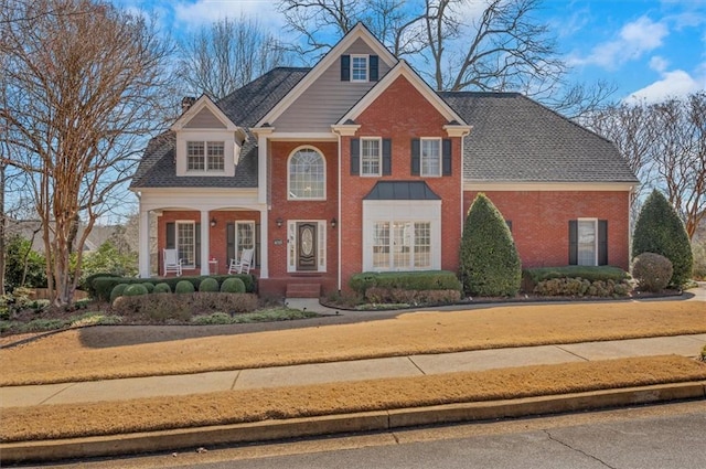 view of front of house with brick siding