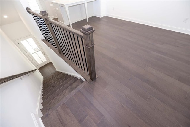 352 Olmstead Way Unit 28, Alpharetta, GA 30022 - staircase featuring wood finished floors