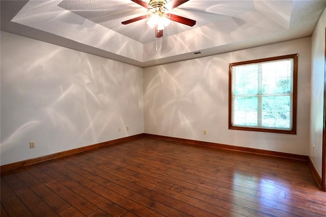 3436 Finglas Dr, Marietta, GA 30008 - empty room featuring ceiling fan, dark wood finished floors, and baseboards