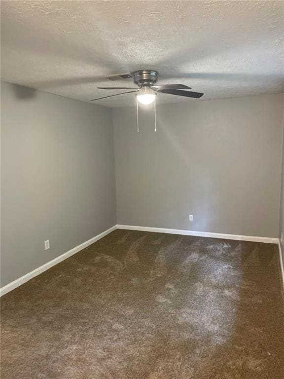 1150 Rankin St Unit D1, Stone Mountain, GA 30083 - unfurnished room with ceiling fan, dark carpet, and a textured ceiling