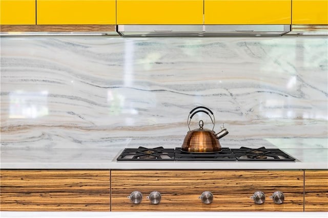 interior details featuring gas cooktop