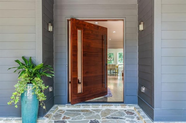 view of doorway to property