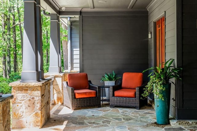 view of patio with covered porch