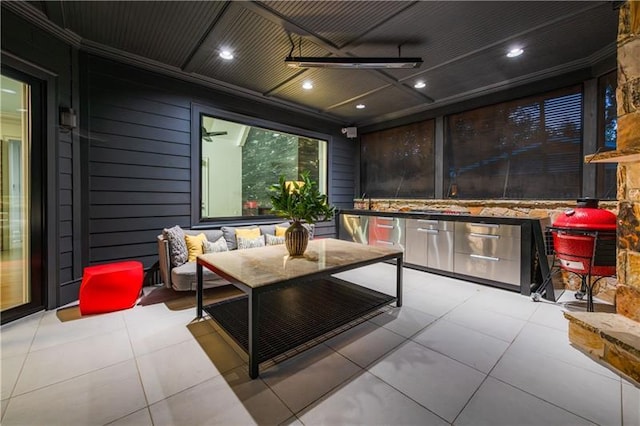 view of patio / terrace featuring ceiling fan