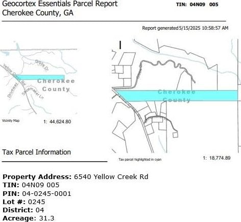 6540 Yellow Creek Rd, Ball Ground GA, 30107 land for sale