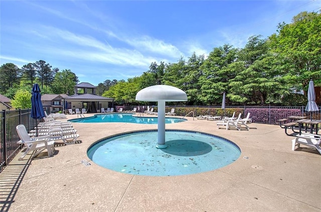 544 Pine Way, Dallas, GA 30157 - community pool featuring a patio and view of wooded area