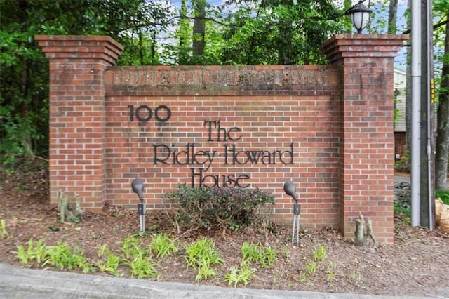 view of community sign