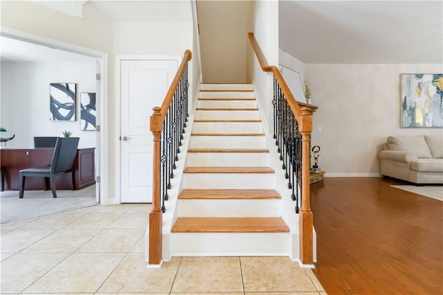 441 Spring View Dr, Woodstock, GA 30188 - staircase with baseboards