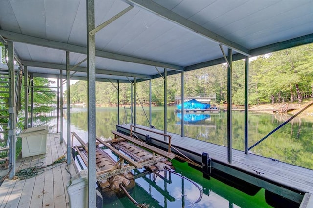 6006 Lanier Heights Cir, Buford, GA 30518 - dock area featuring boat lift and a water view