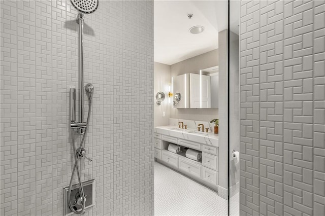 1820 Peachtree St NW Unit 804, Atlanta, GA 30309 - bathroom with a walk in shower and vanity