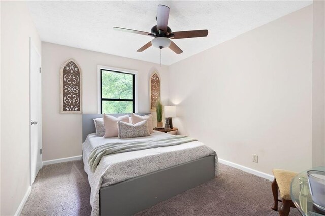 1140 Reading Dr NW, Acworth, GA 30102 - carpeted bedroom with baseboards and ceiling fan