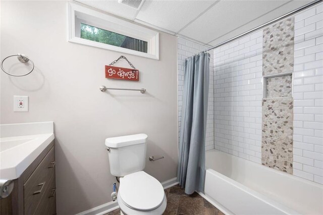 1140 Reading Dr NW, Acworth, GA 30102 - bathroom with vanity and shower / bath combo with shower curtain