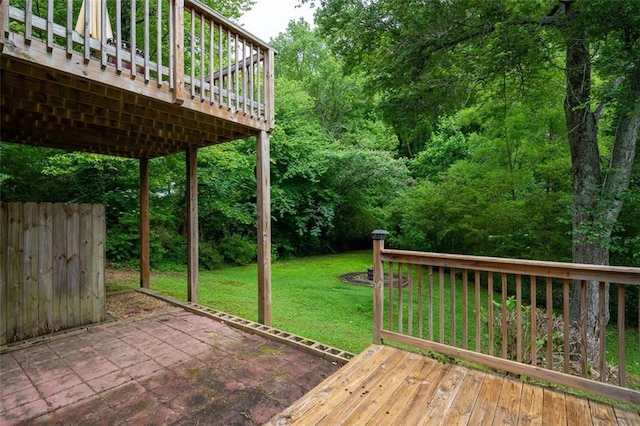 1140 Reading Dr NW, Acworth, GA 30102 - wooden terrace featuring a yard and a patio area