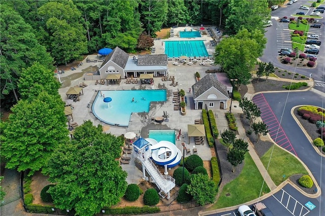 1215 Wynridge Xing, Alpharetta, GA 30005 - aerial view of a pool area