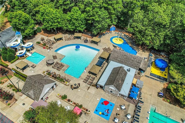 1215 Wynridge Xing, Alpharetta, GA 30005 - aerial view of a pool area