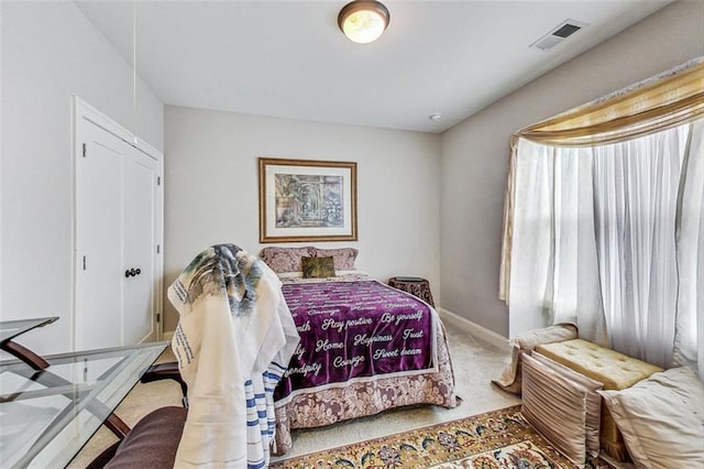 view of carpeted bedroom