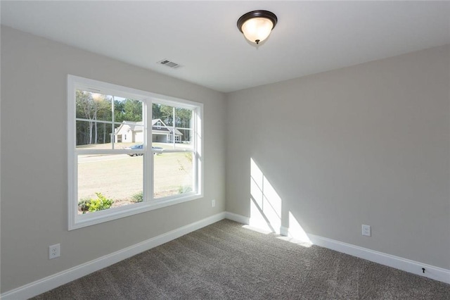 view of carpeted spare room