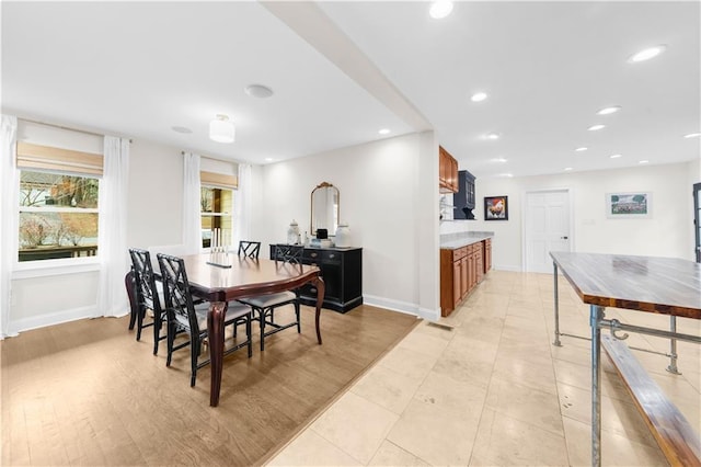 view of dining area