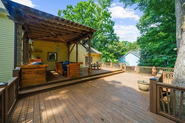 view of wooden deck