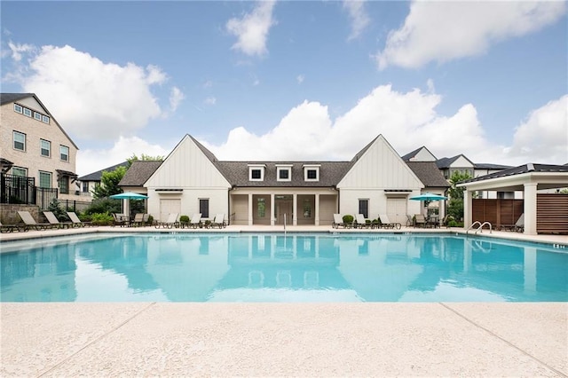 view of pool with a patio area