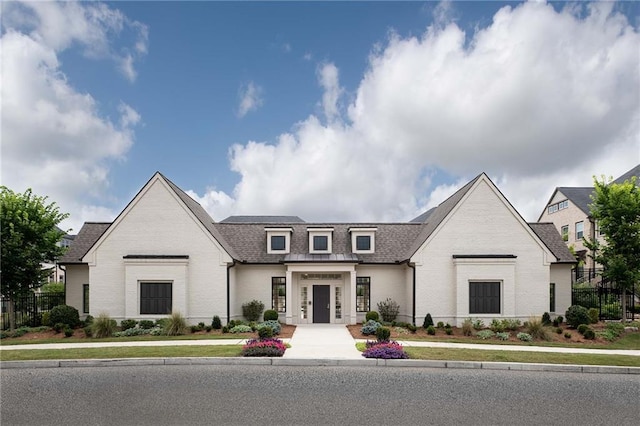 view of french country inspired facade