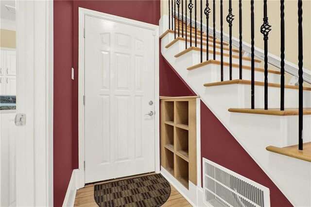 foyer featuring light wood-type flooring