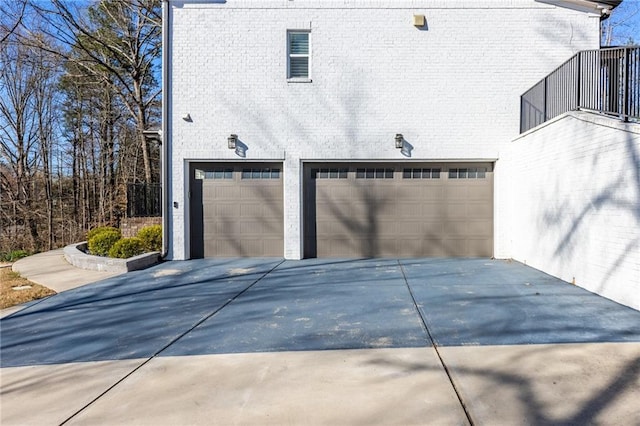 garage with driveway