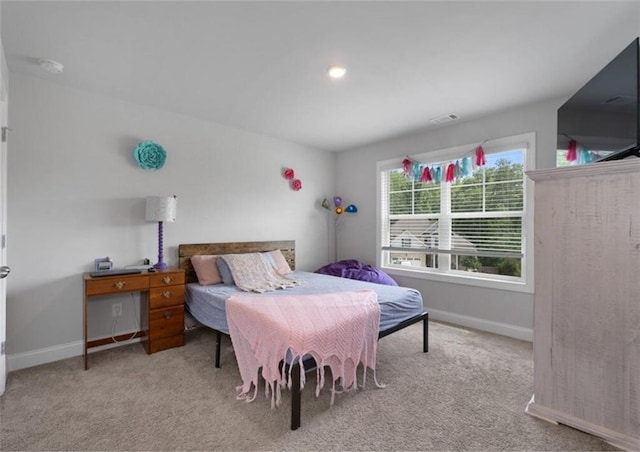 view of carpeted bedroom