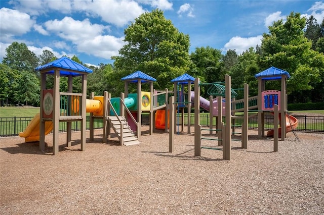 view of jungle gym