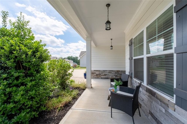 view of patio / terrace featuring covered porch