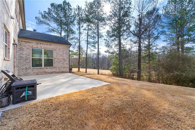 view of yard with a patio area