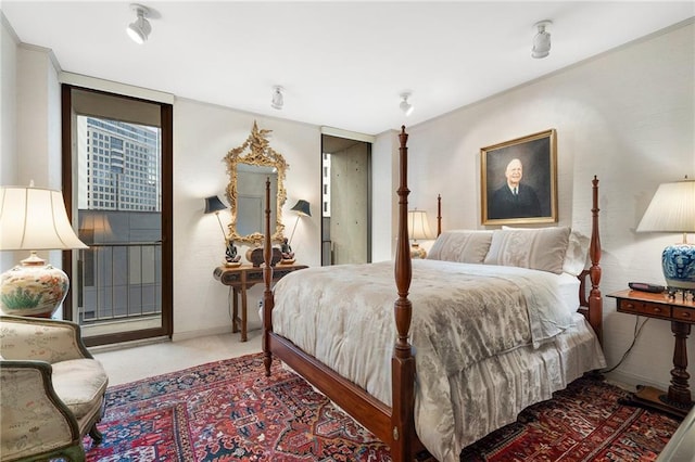 view of carpeted bedroom