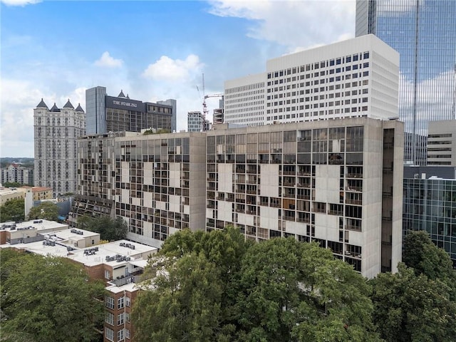 view of building exterior with a view of city